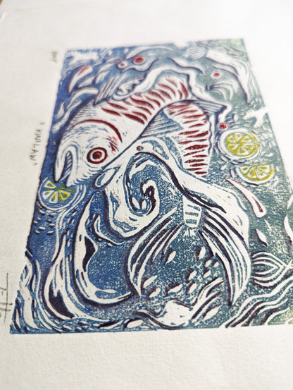 Woodcut | Fish cooked in Vinegar