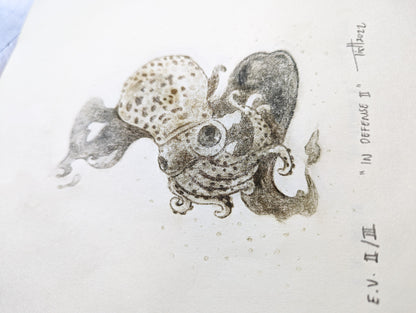 Intaglio Print | Drypoint | Squid