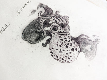 Intaglio Print | Drypoint | Squid