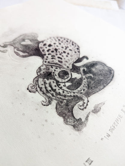 Intaglio Print | Drypoint | Squid